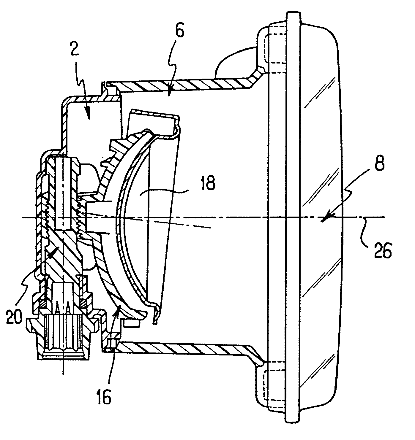 Vehicle light with high resistance to heat