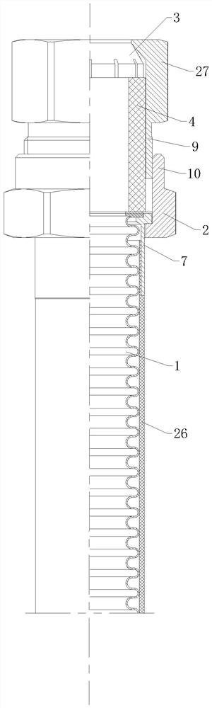 A stainless steel corrugated hose for connecting gas appliances