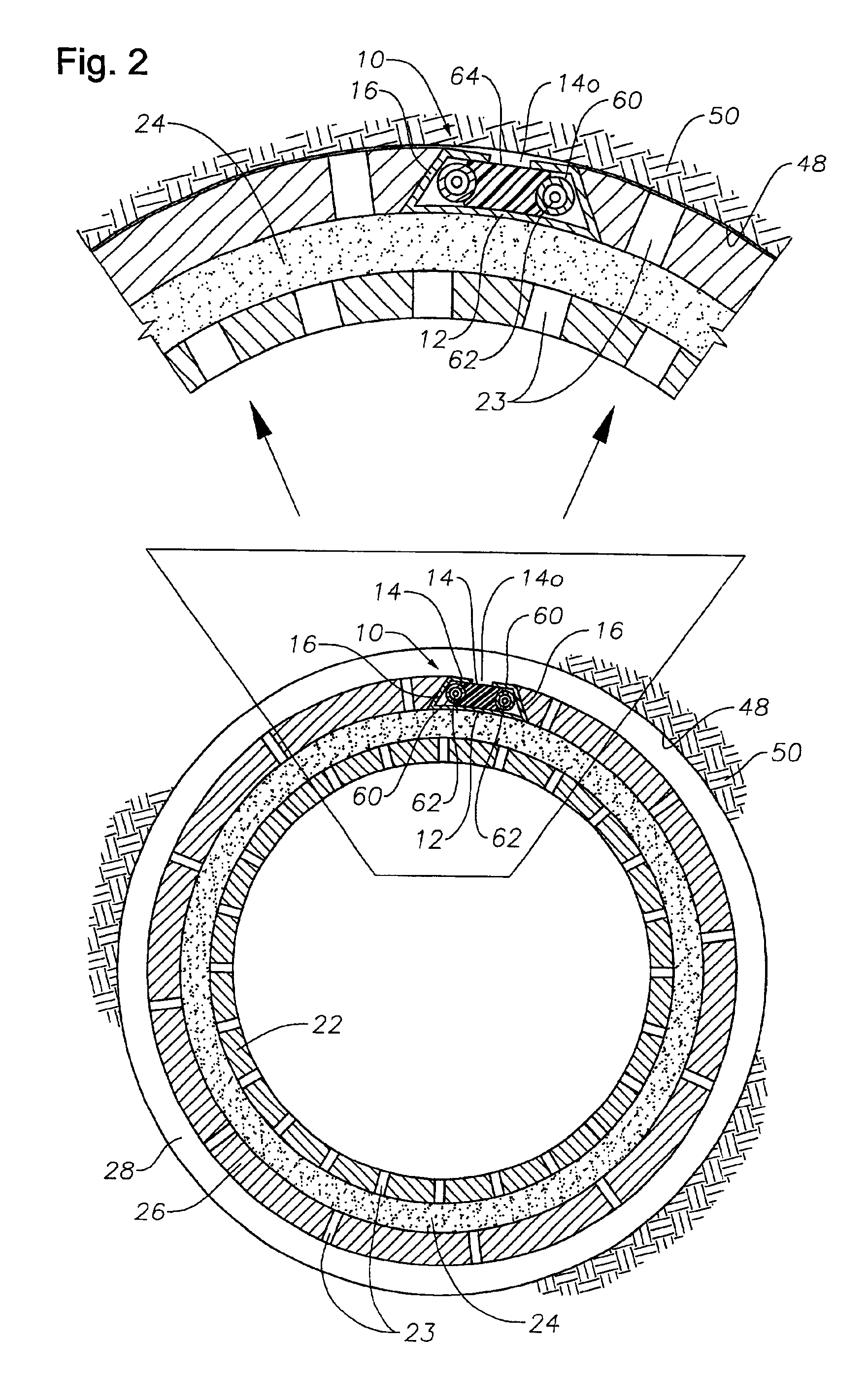 Profiled recess for instrumented expandable components