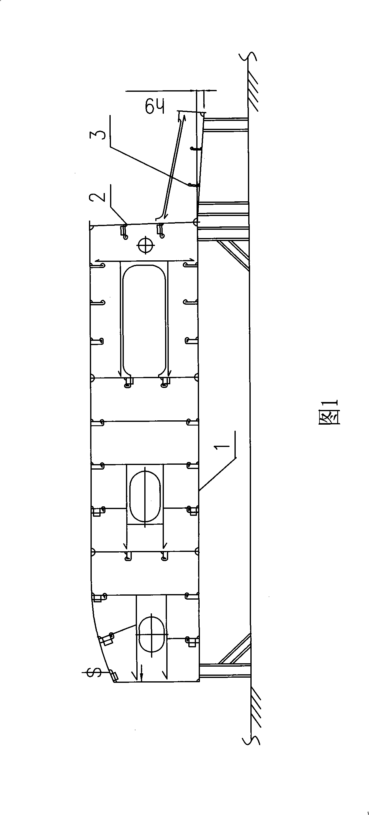 Integrated building method of shipboard subsection in shipbuilding process