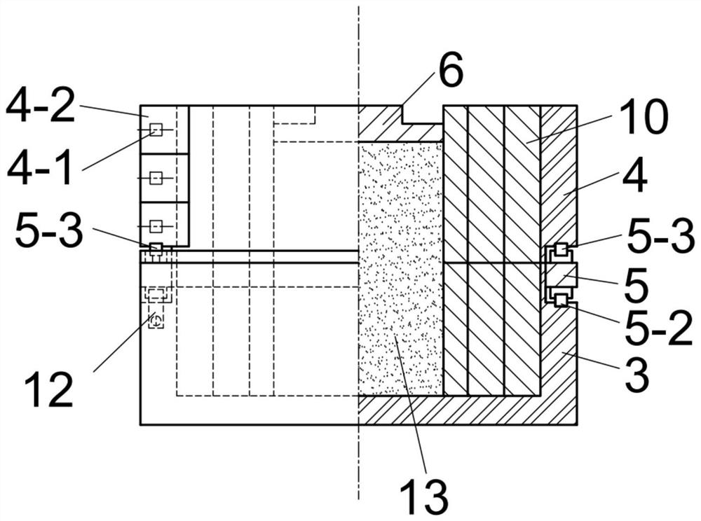 Nested multifunctional shear test device and test method