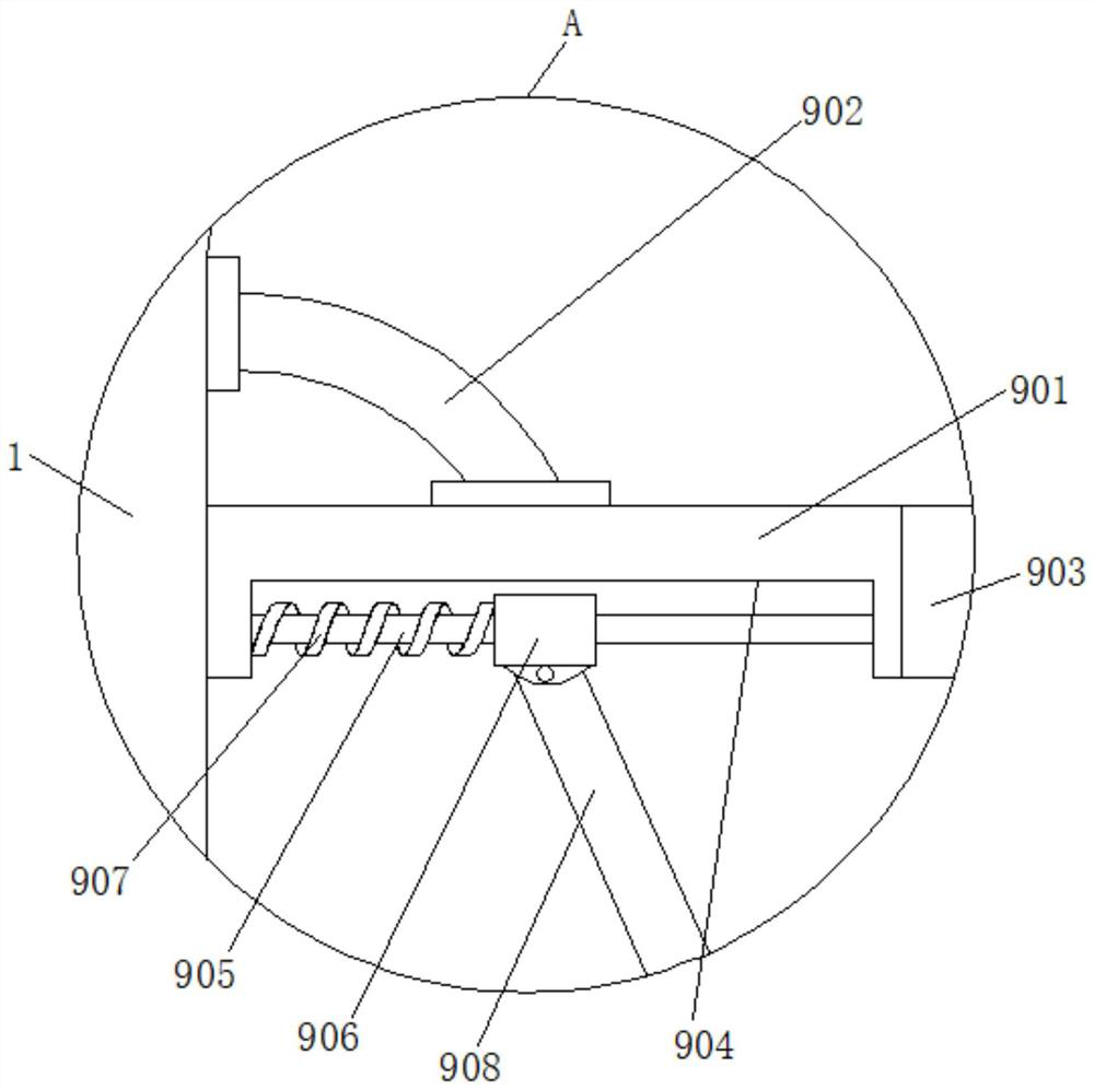 A device for recycling fallen leaves in autumn quarters for property management