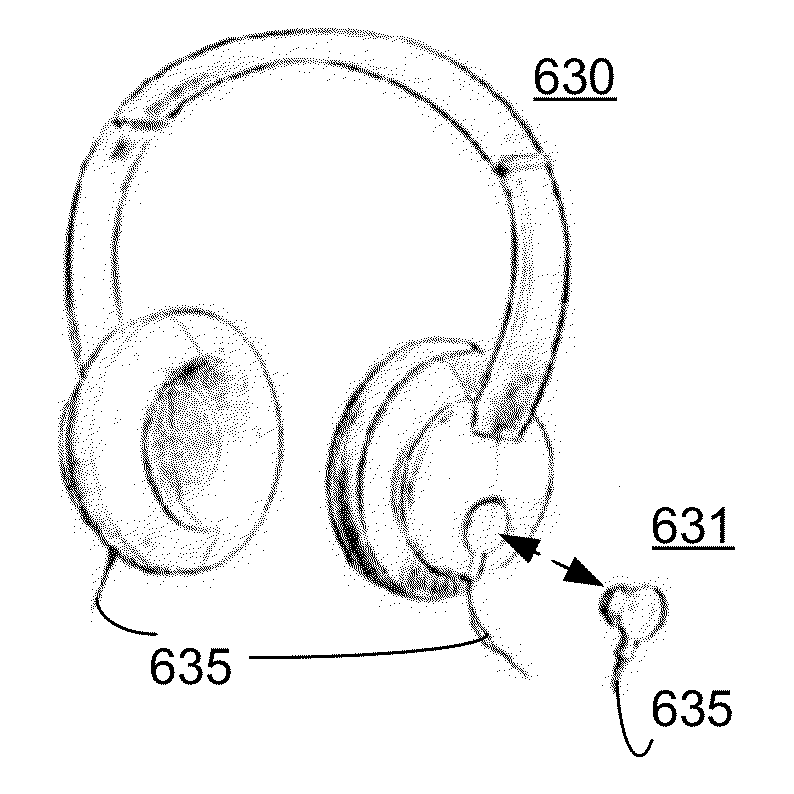 Headphone system for earbud speakers