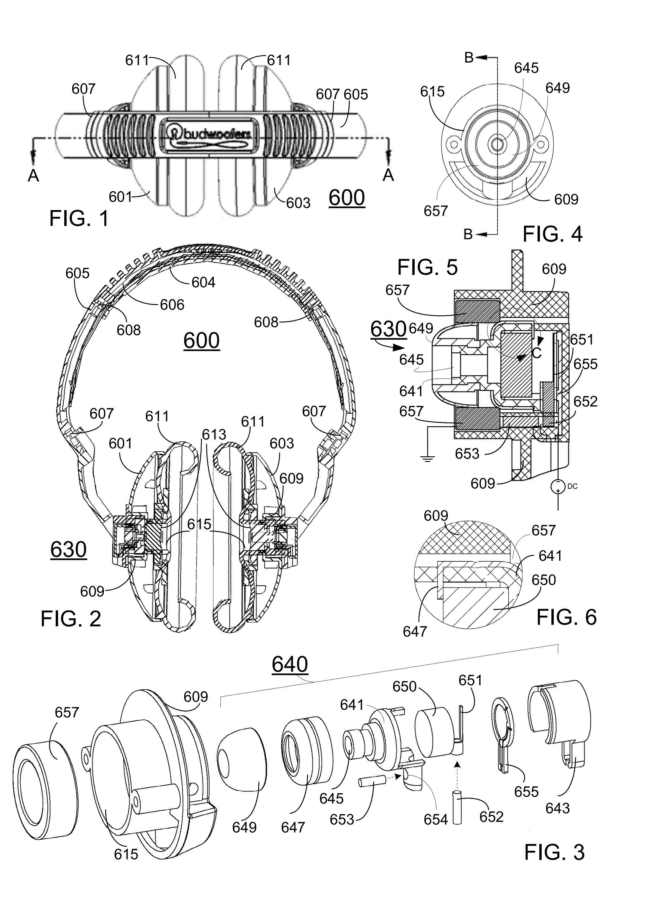 Headphone system for earbud speakers