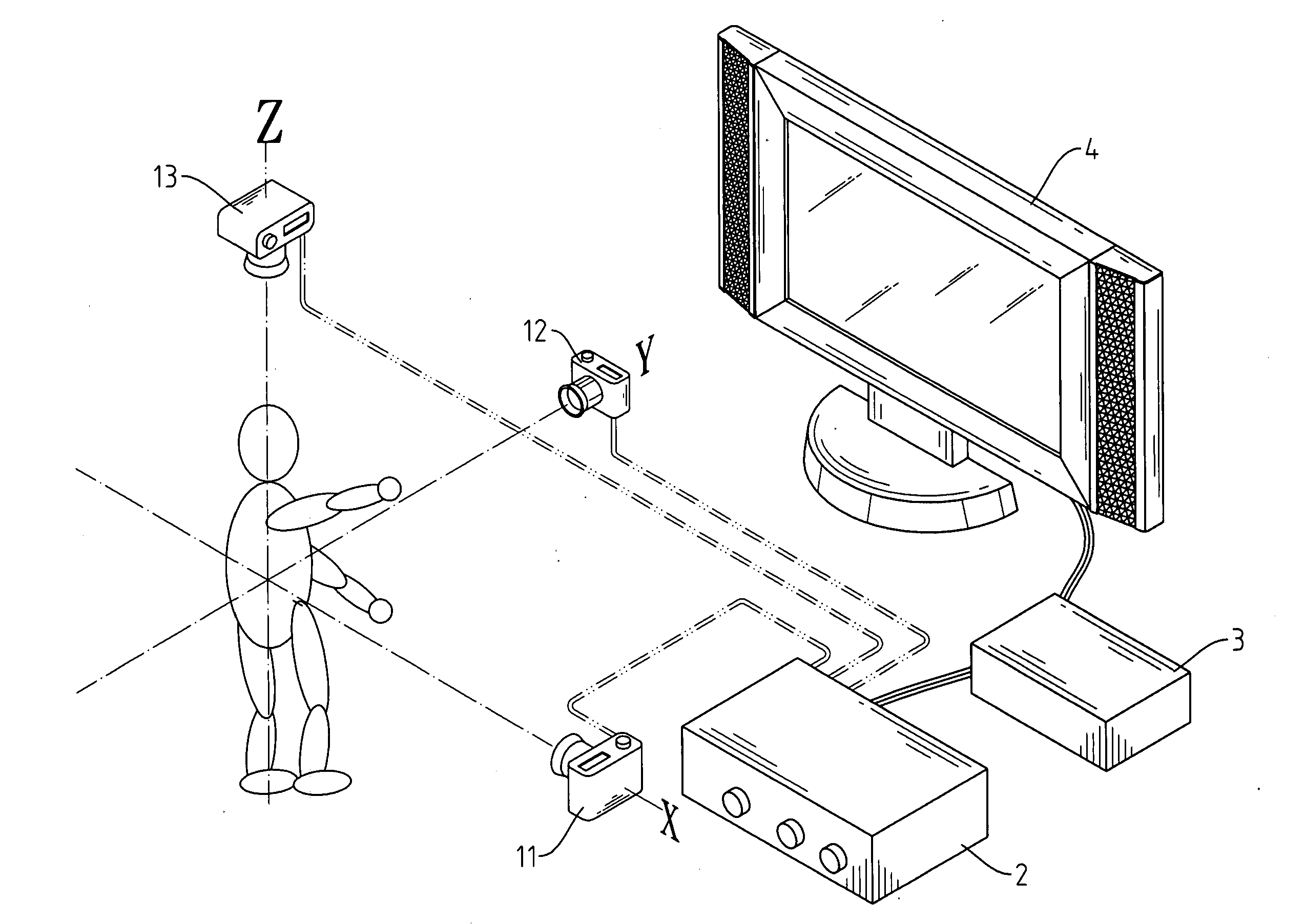 Image-sensing game-controlling device