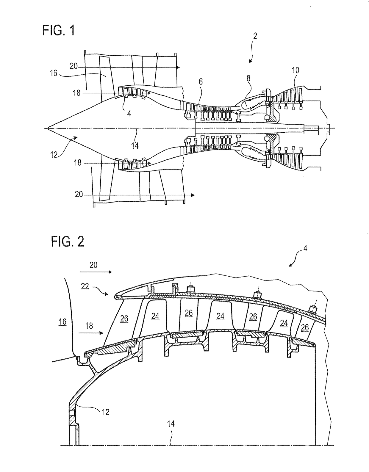 De-icing splitter for an axial turbine engine compressor