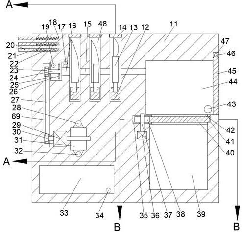 Surgical knife head storage, disinfection and scrap recovery device