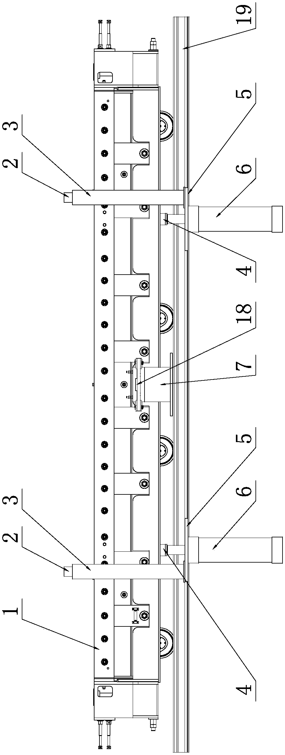 Demolding jacking system for pre-tensioning method prestressed concrete track board production line and application thereof