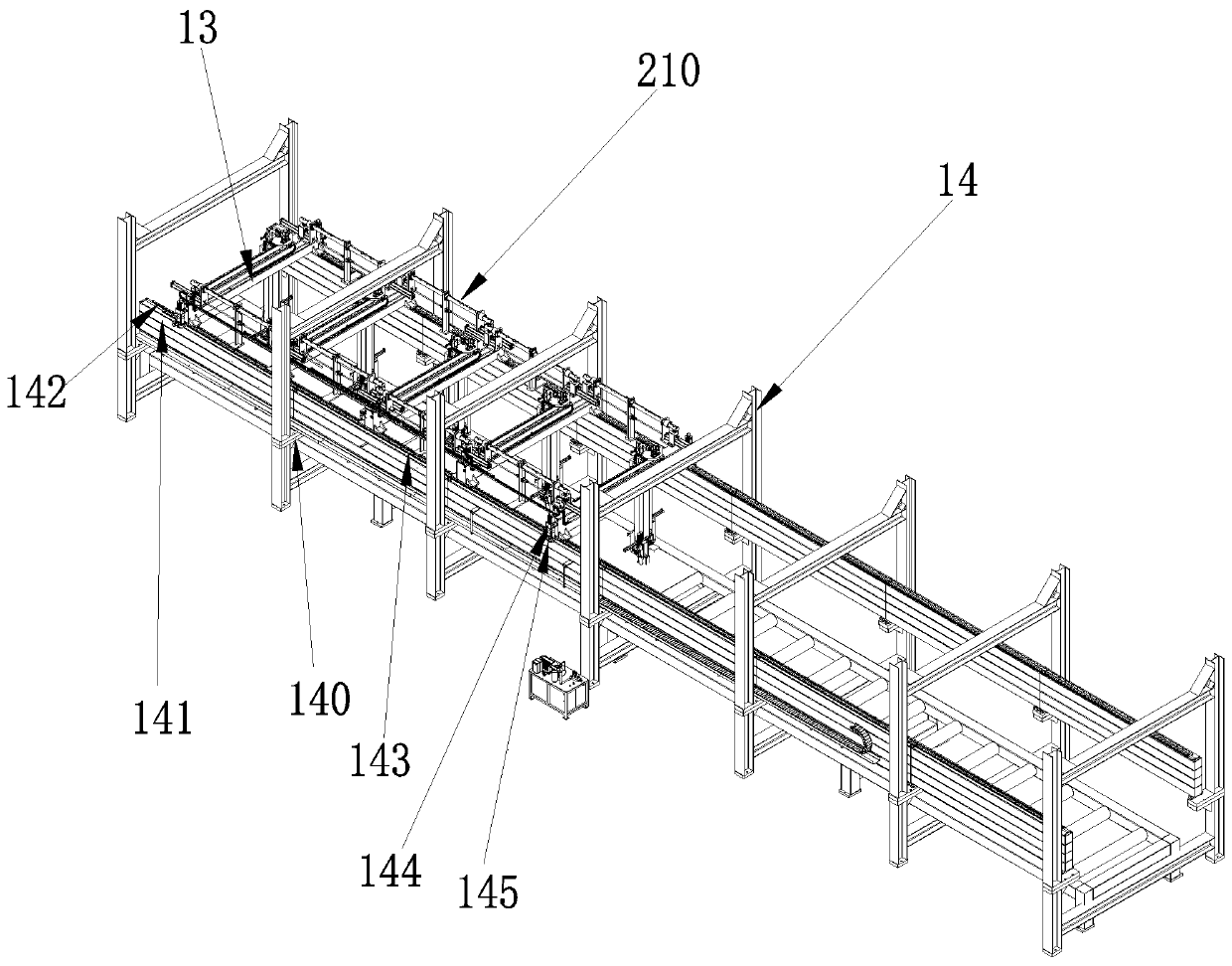 Truss type servo-transfer guide rail assembly