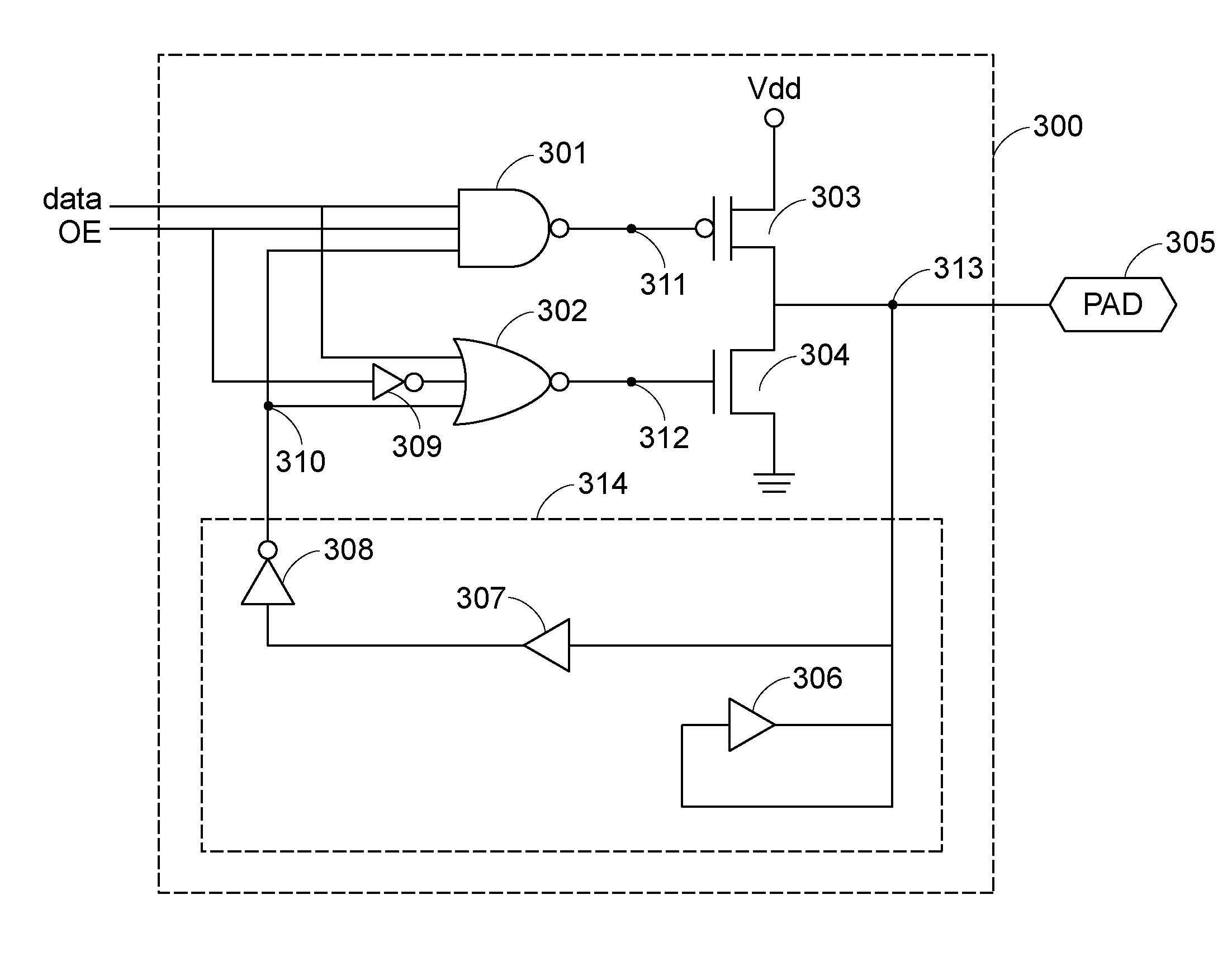 Tri-state I/O port