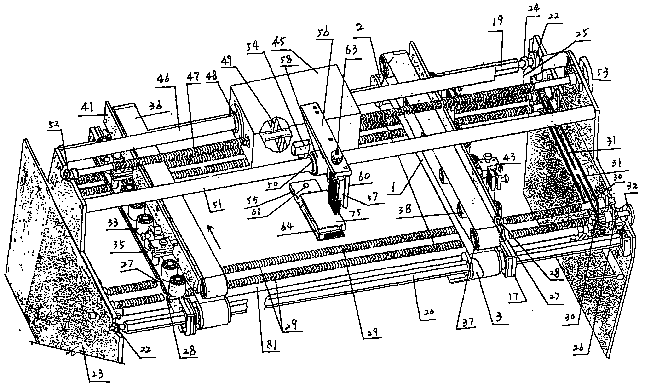 Nailing machine of corrugated case