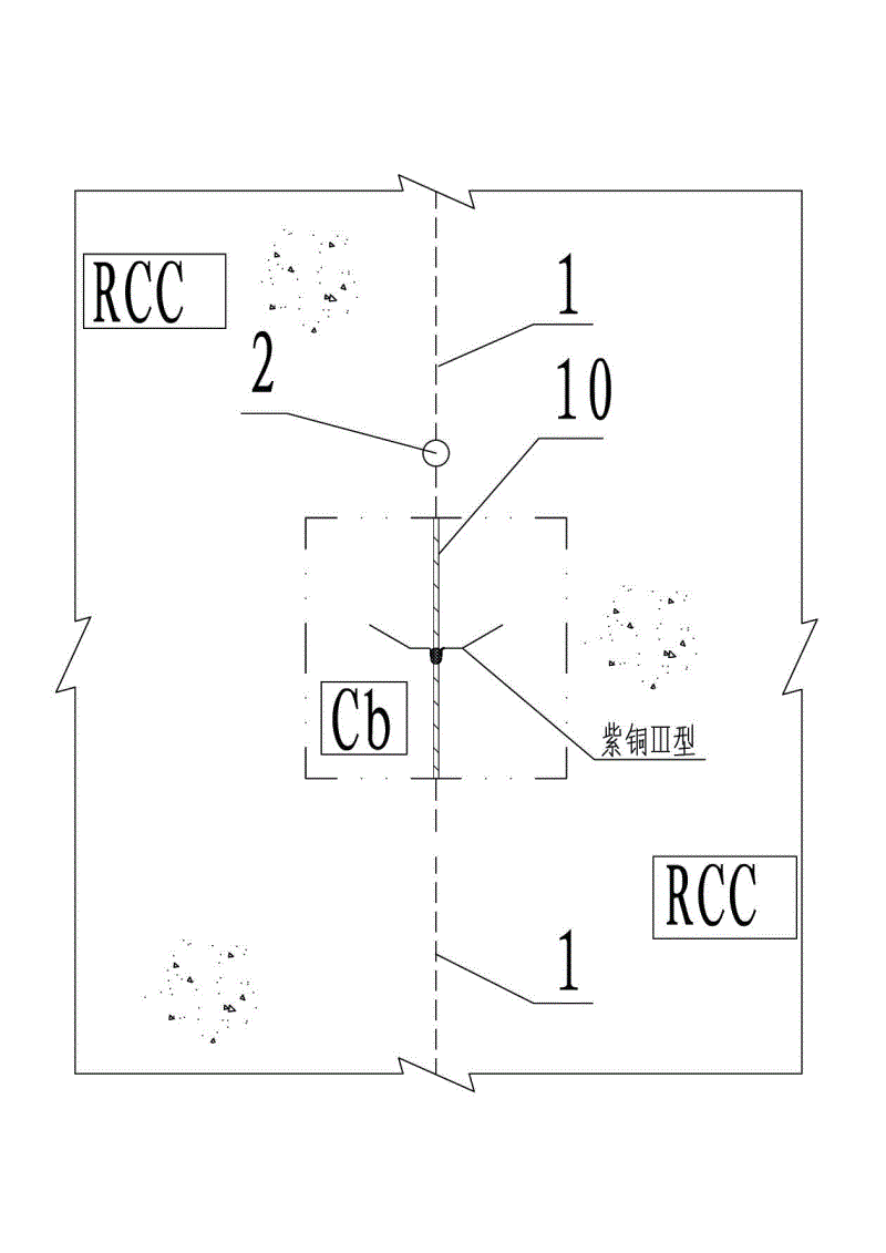 Roller compacted concrete dam and slit forming method thereof