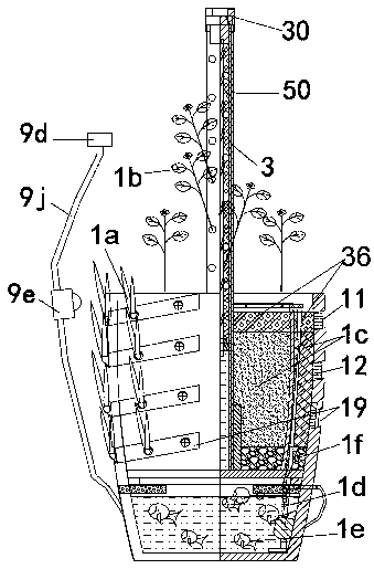 Stereoscopic flower arranging flowerpot with fish tanks and automatic water adding function