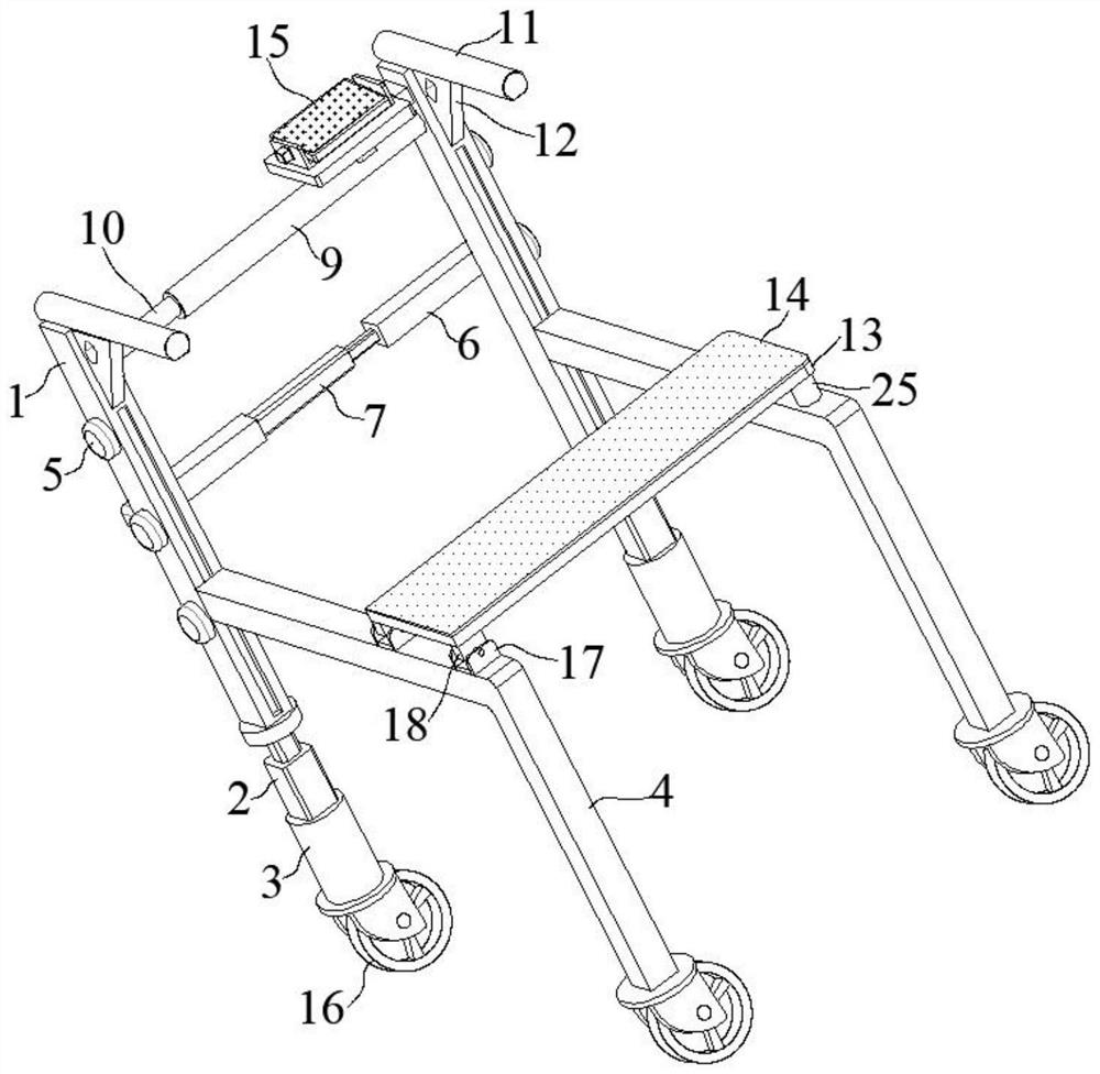 Walking assisting device for orthopedic rehabilitation