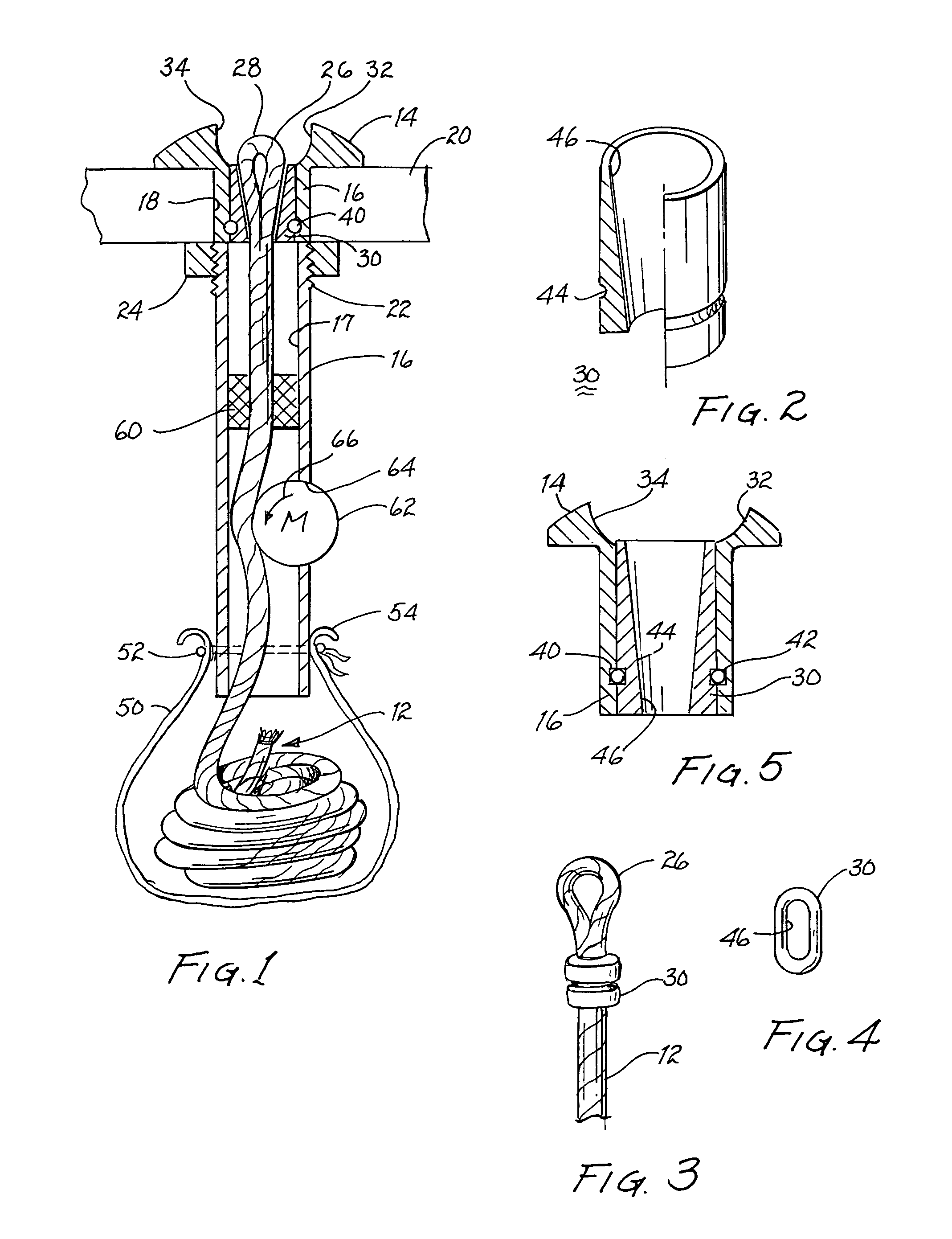 Mooring line retracting/extracting fitting