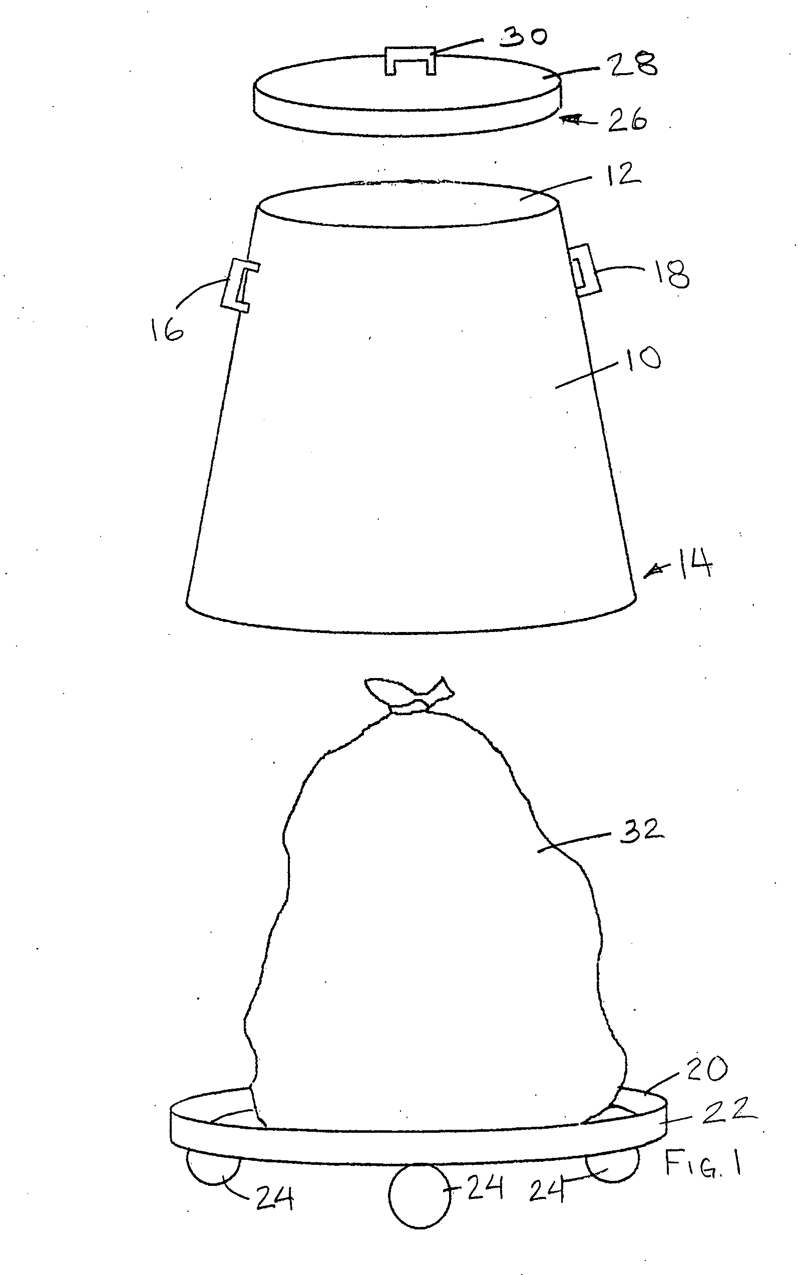 Trash receptacle and collection system