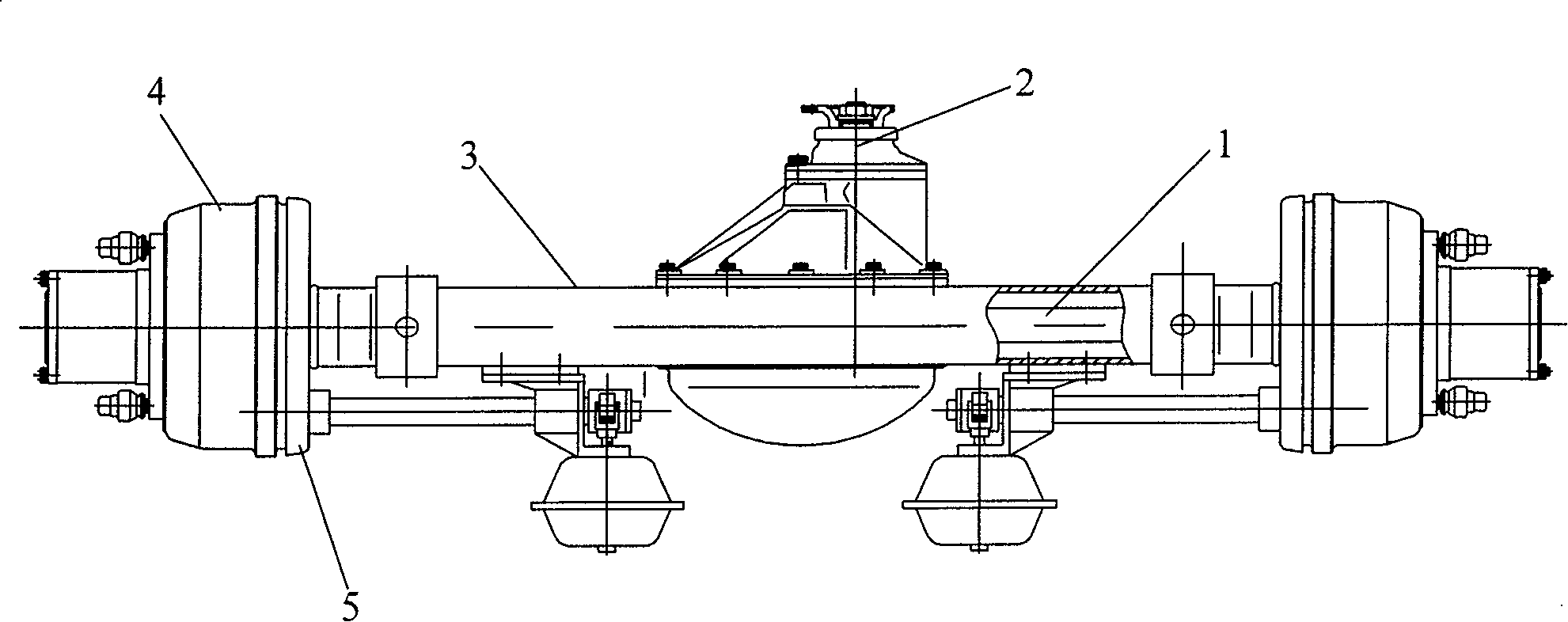 Roll type cold pressing processing method and device for vehicle driving axle housing