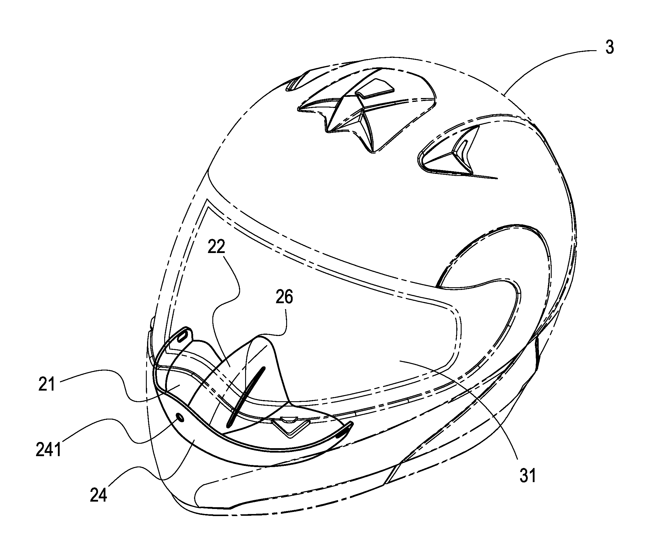 Nose-shielding device for helmet