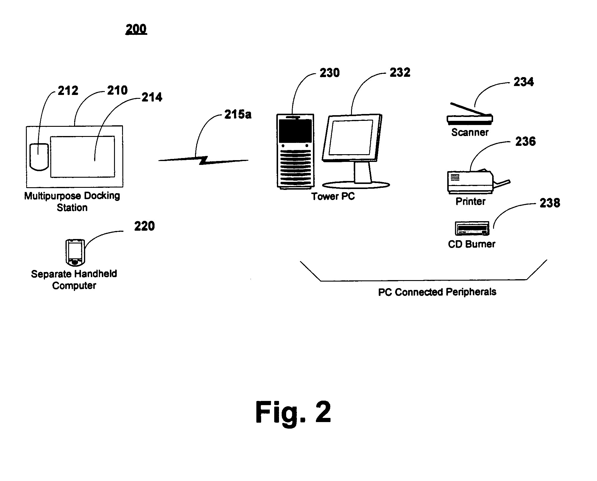 Multipurpose docking apparatus for a mobile computer