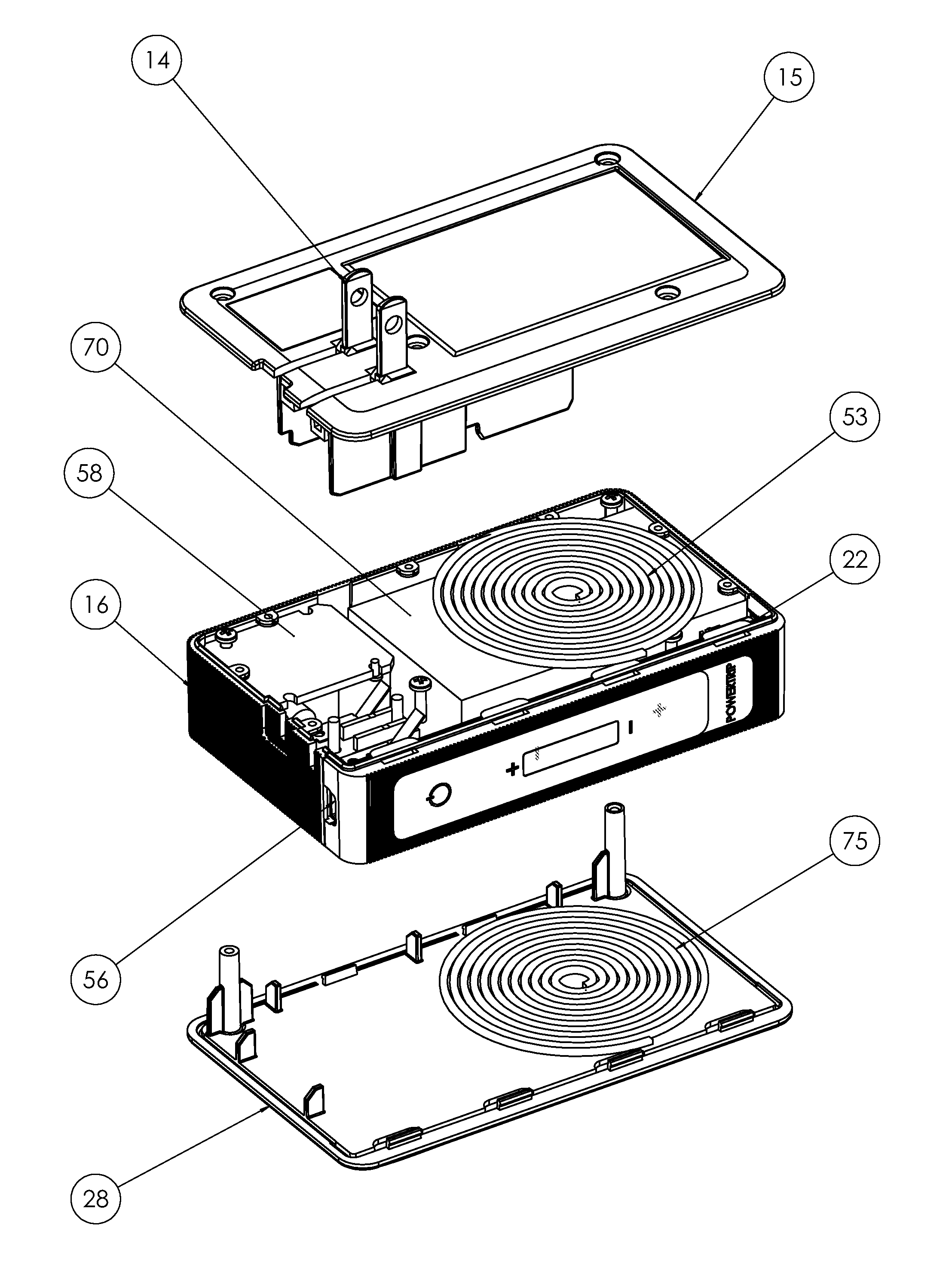 Portable Battery Charger with Inductive Charging