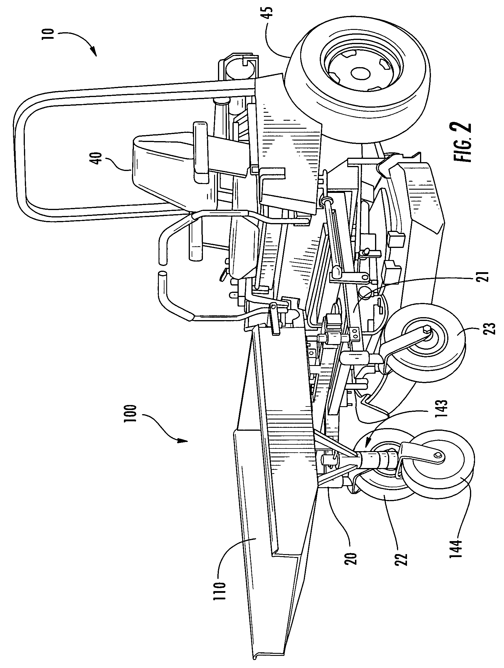 Mower payload bin