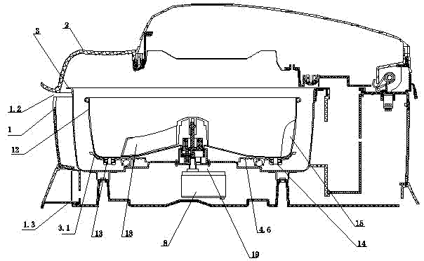 Equal-directional agitating frying pan capable of automatically coating ingredients or grease and related method thereof