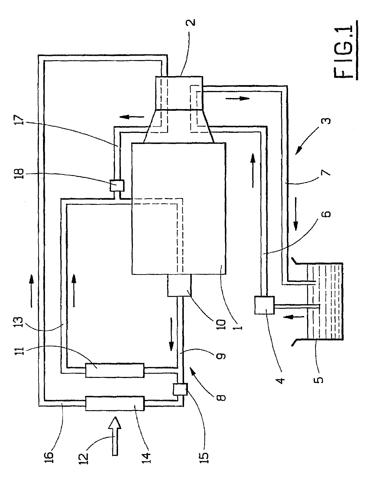 Arrangement for cooling a vehicle component