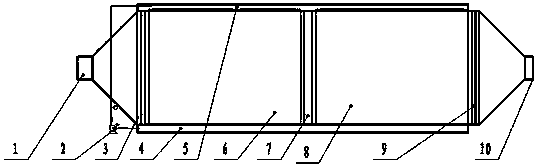 Deodorizing device with flaky filler