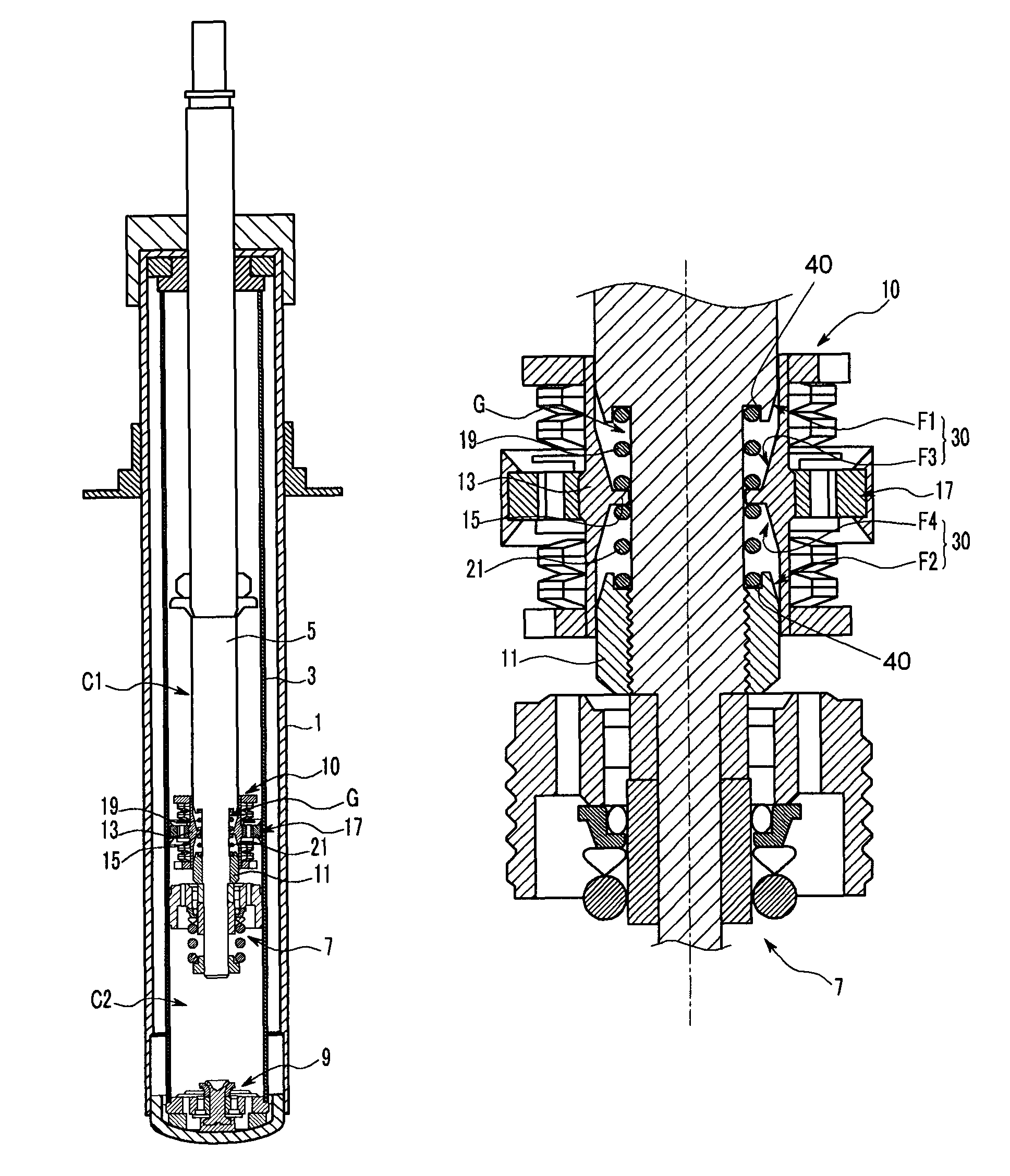 Amplitude sensitive damper apparatus