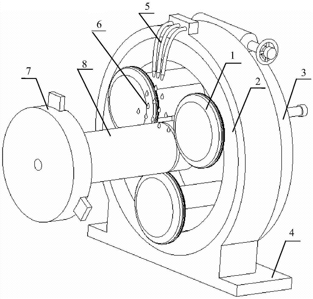 Method and device for preparing micro-nano gradient structure on surface layer of metal component