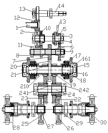 High-power step-less variable transmission case for agricultural machinery