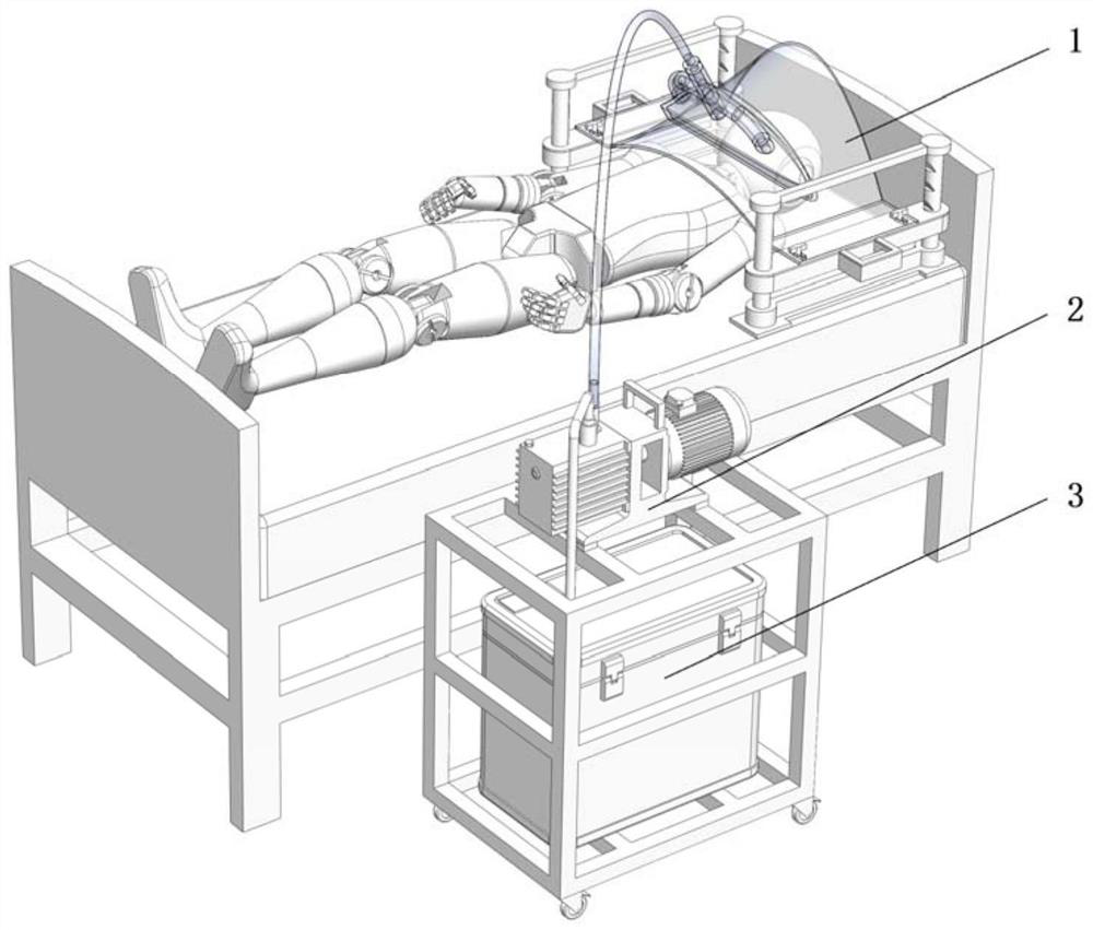 Respiratory infectious disease biological aerosol negative pressure blocking device