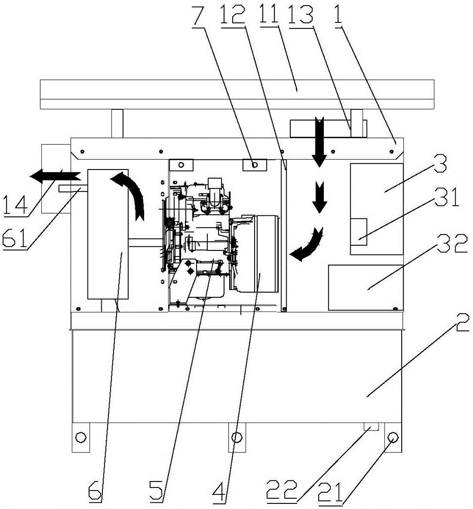 Outdoor type low-temperature-resistant air cooling diesel generator set for communication base station