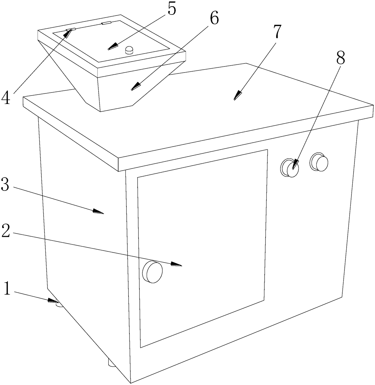 Breaking device for vacuum blood-sampling pipe of hematology department