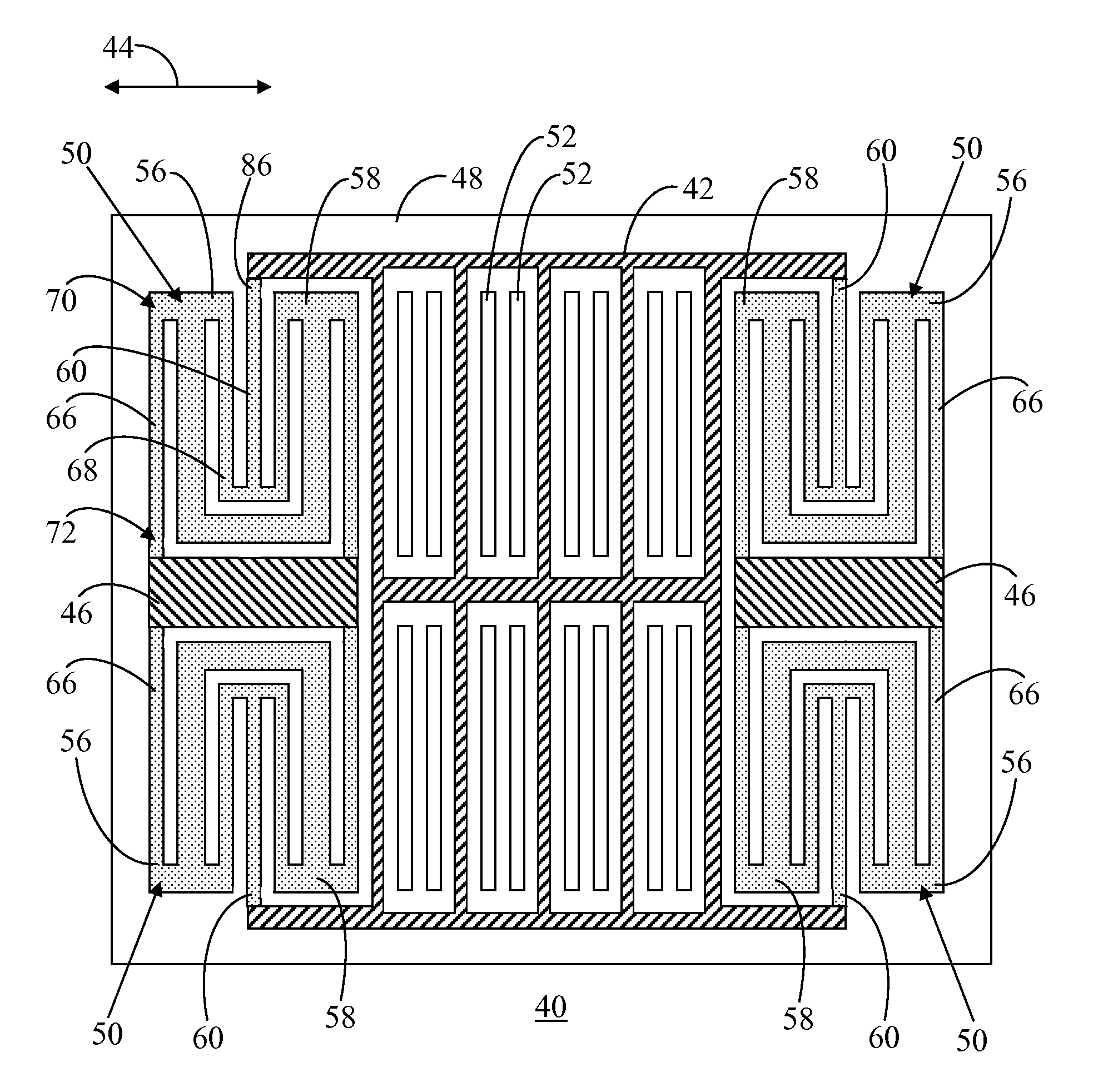 Spring member for use in a microelectromechanical systems sensor