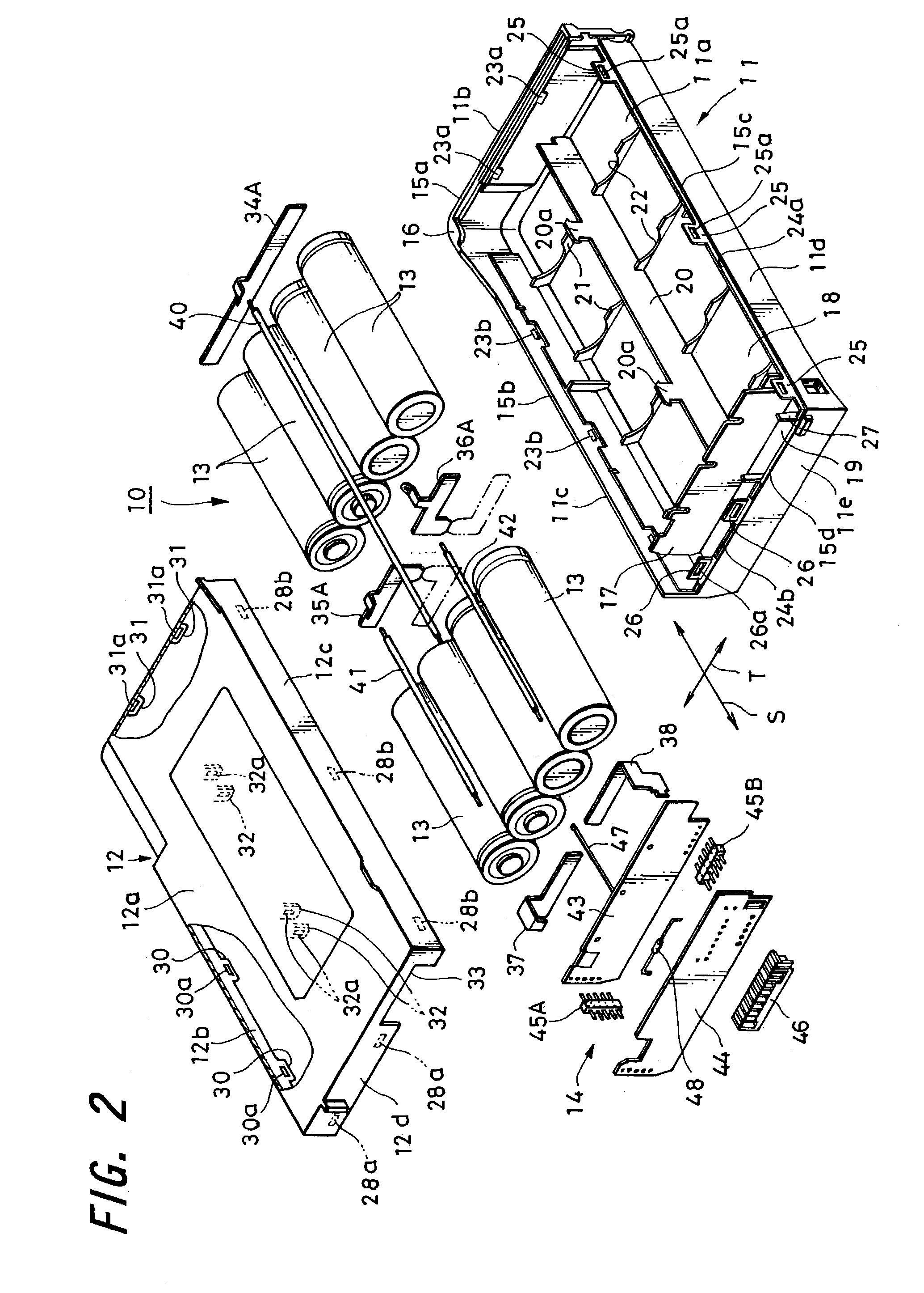 Secondary battery accomodation case