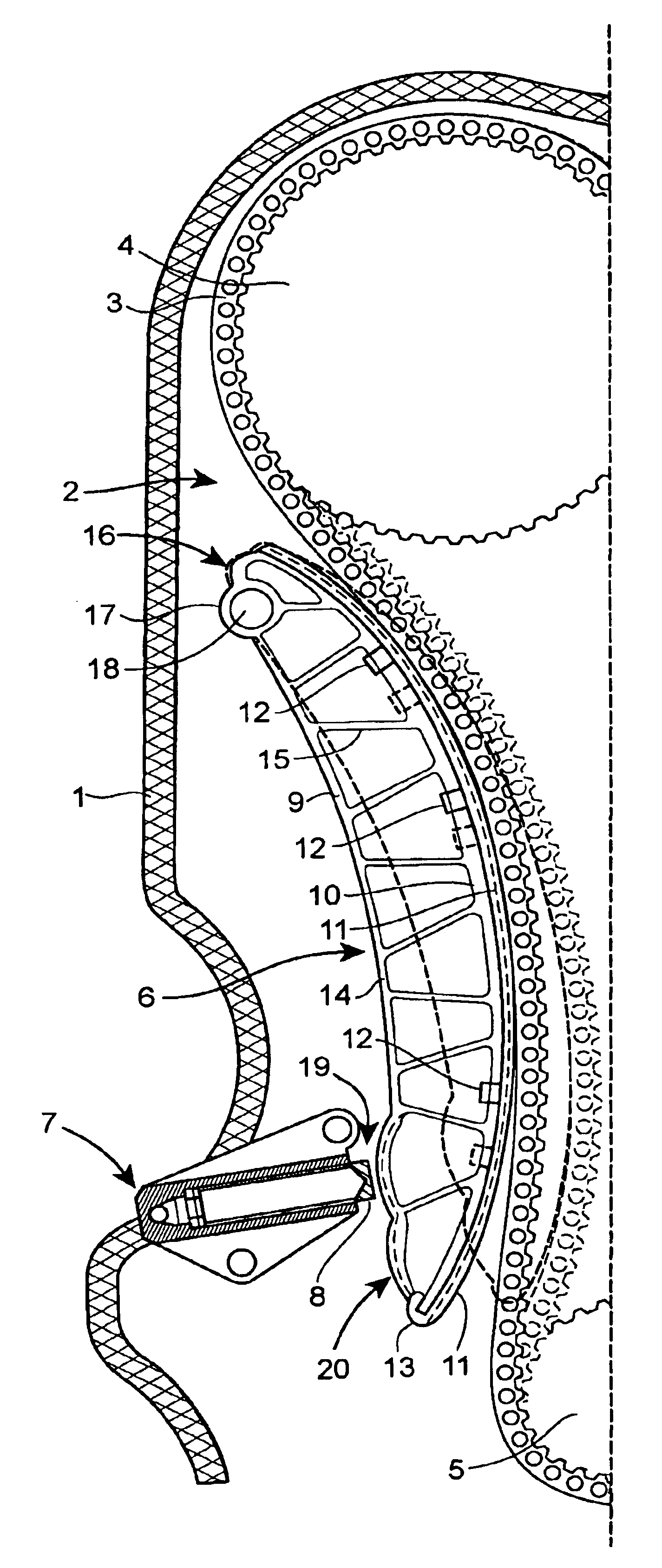 Slide rail with two compression regions