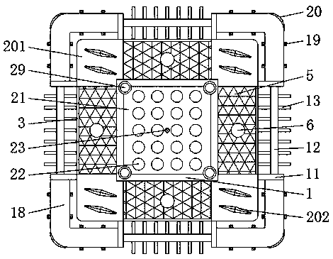 River treatment device for black and odorous water body