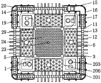 River treatment device for black and odorous water body