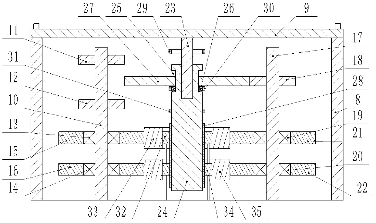 Gear interlocking type automobile back door hinge