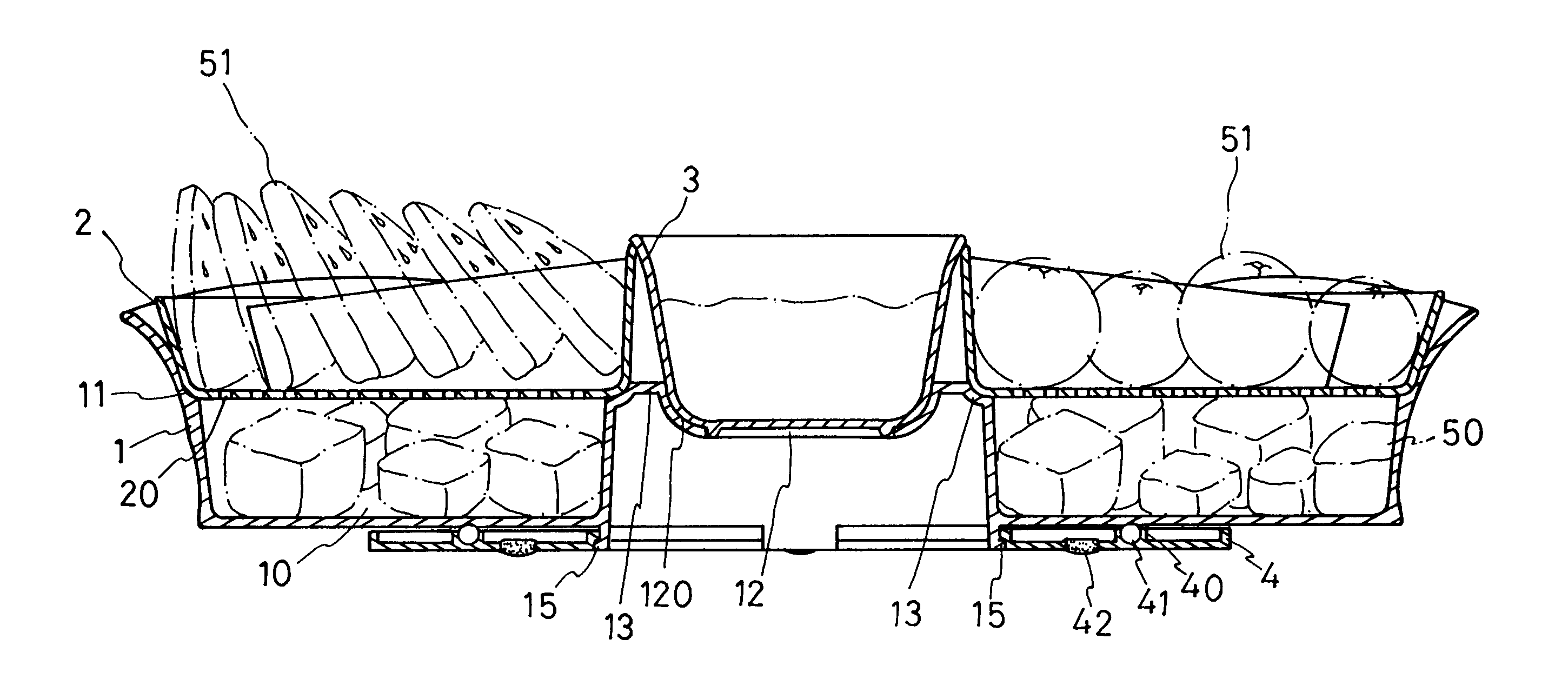 Serving tray with function of keeping food fresh