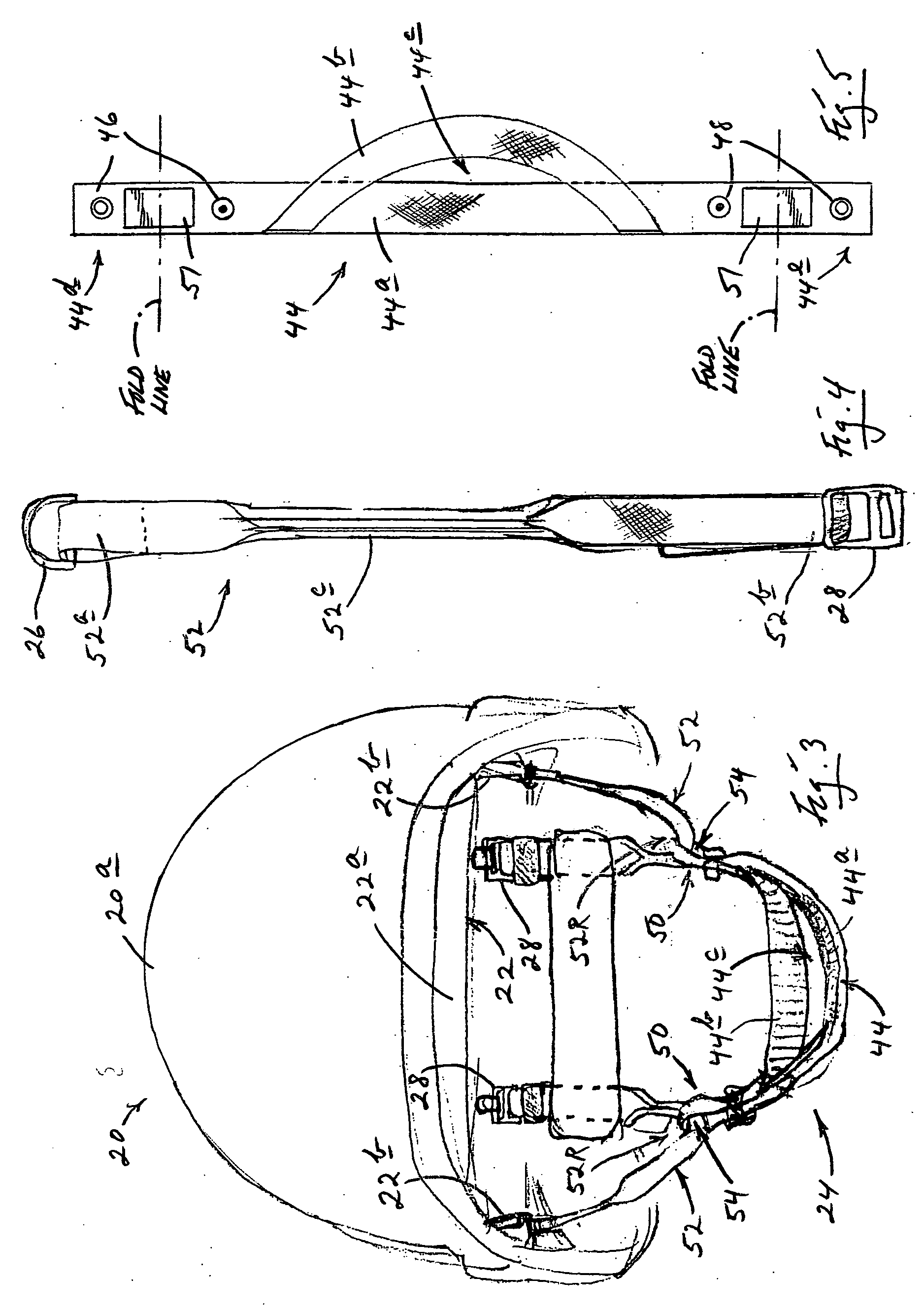 Helmet chin-strap harness structure