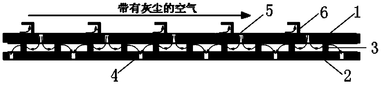 Turbine blade capable of retarding cooling effect degradation by regulating and controlling internal dust deposition position