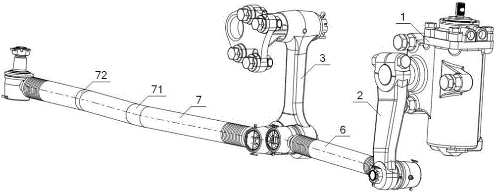 Arrangement structure of double-pull-rod steering system of passenger vehicle