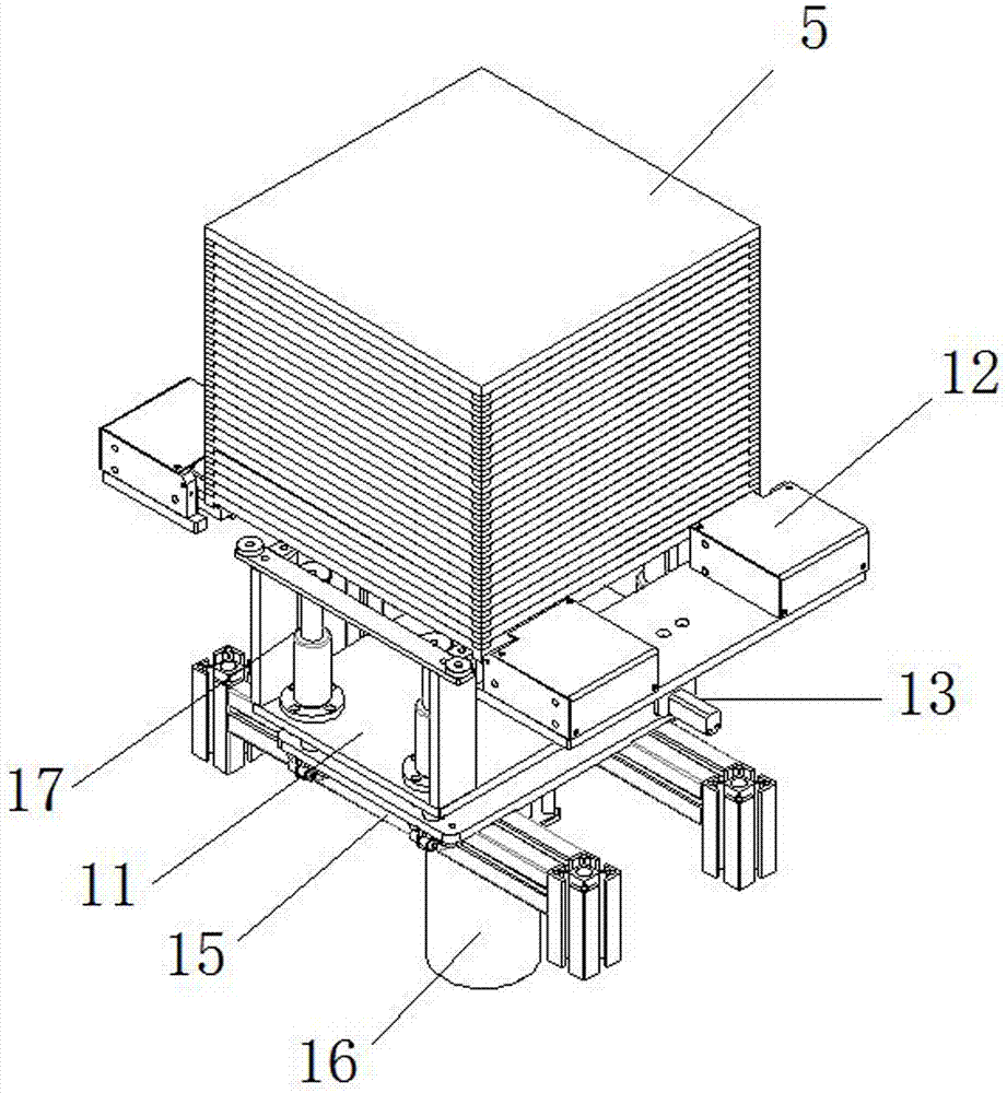 Universal type automatic loading and unloading system of bottom tool separation method based on conveyor belt