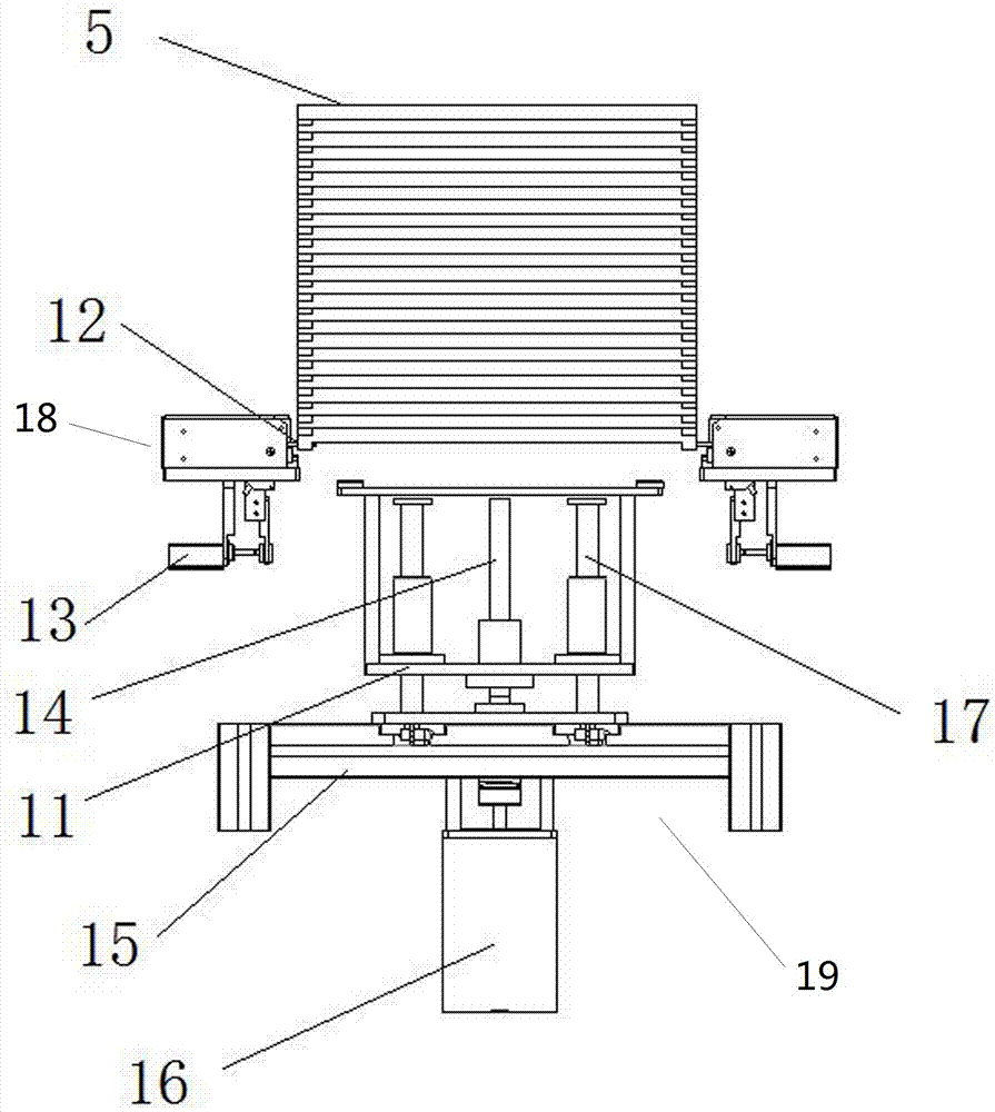 Universal type automatic loading and unloading system of bottom tool separation method based on conveyor belt