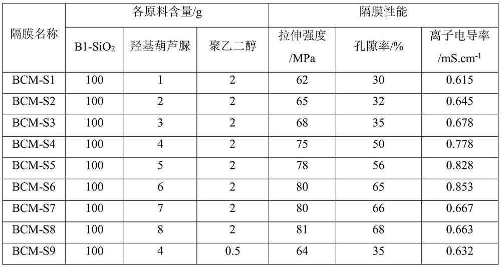 Modified bacterial cellulose lithium-sulfur battery diaphragm