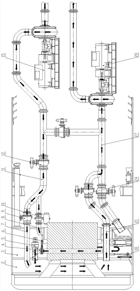 Air cushion type double-mold slurry shield machine and control method thereof