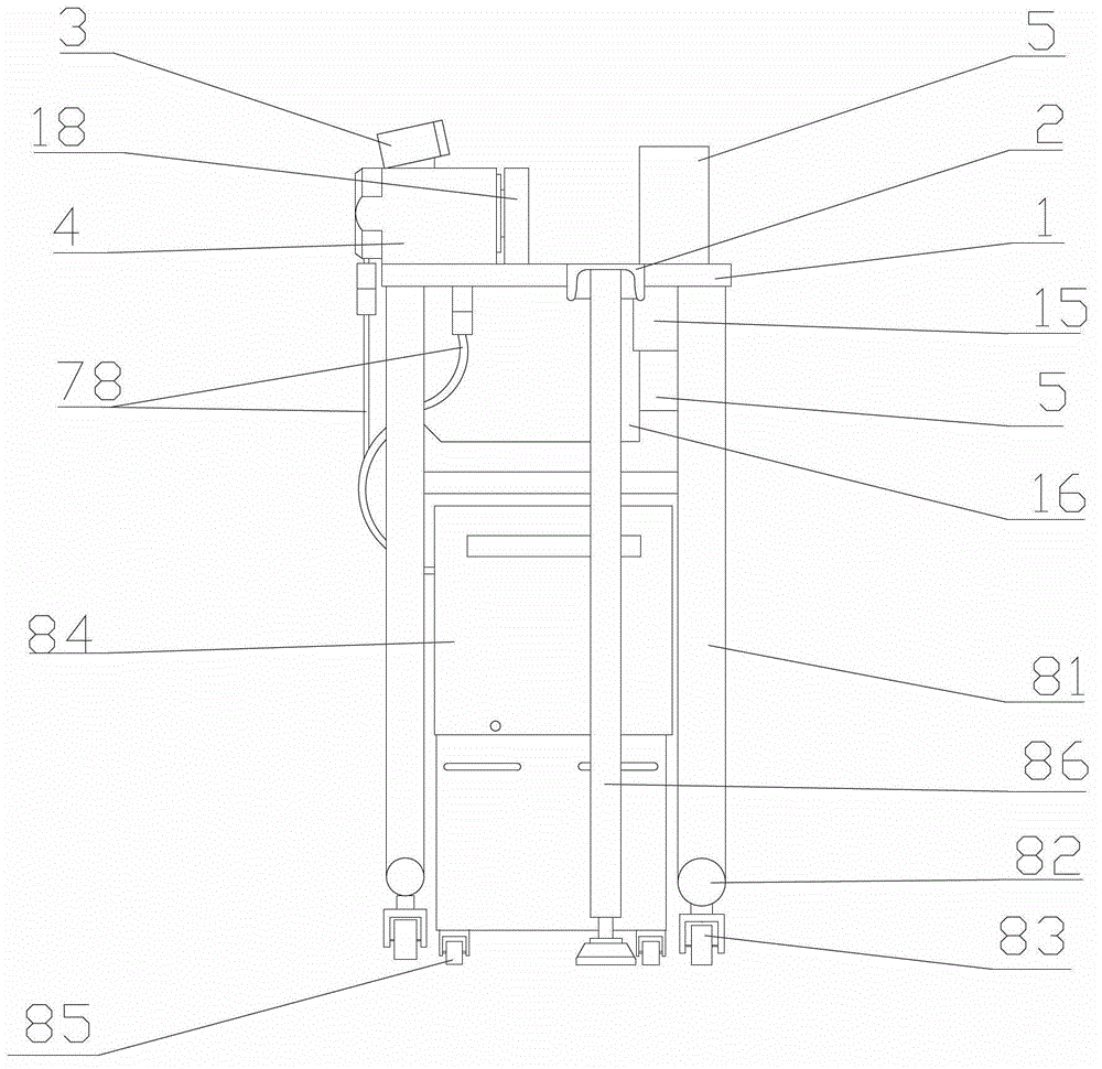 Small light numerically-controlled bus processing machine