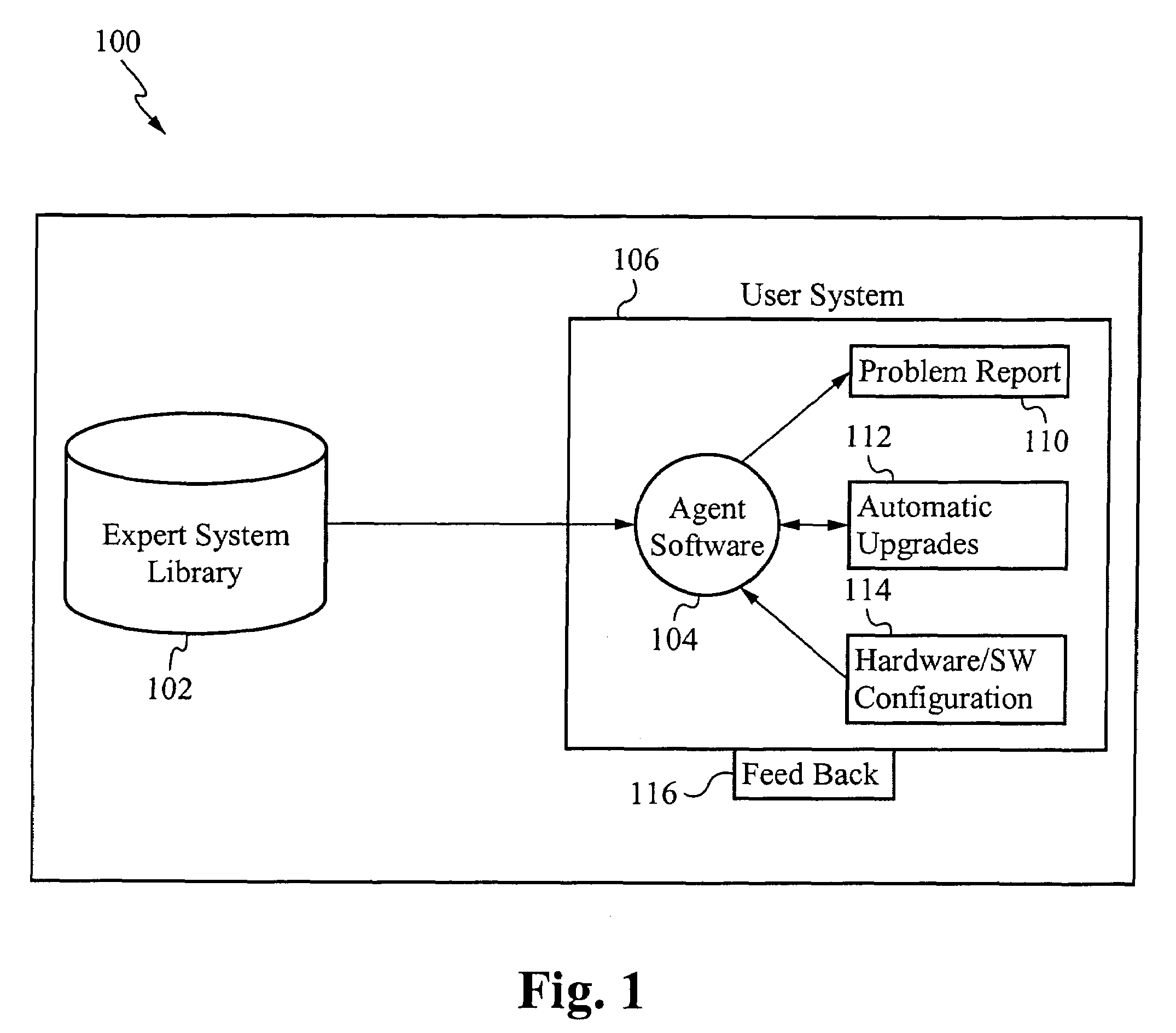 Computer hardware and software diagnostic and report system incorporating an expert system and agents